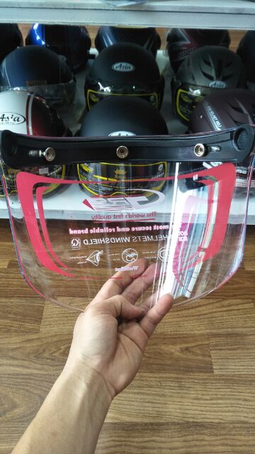 Kính Gắn Nón Bảo Hiểm 3/4 Và Nón Nửa Đầu grs