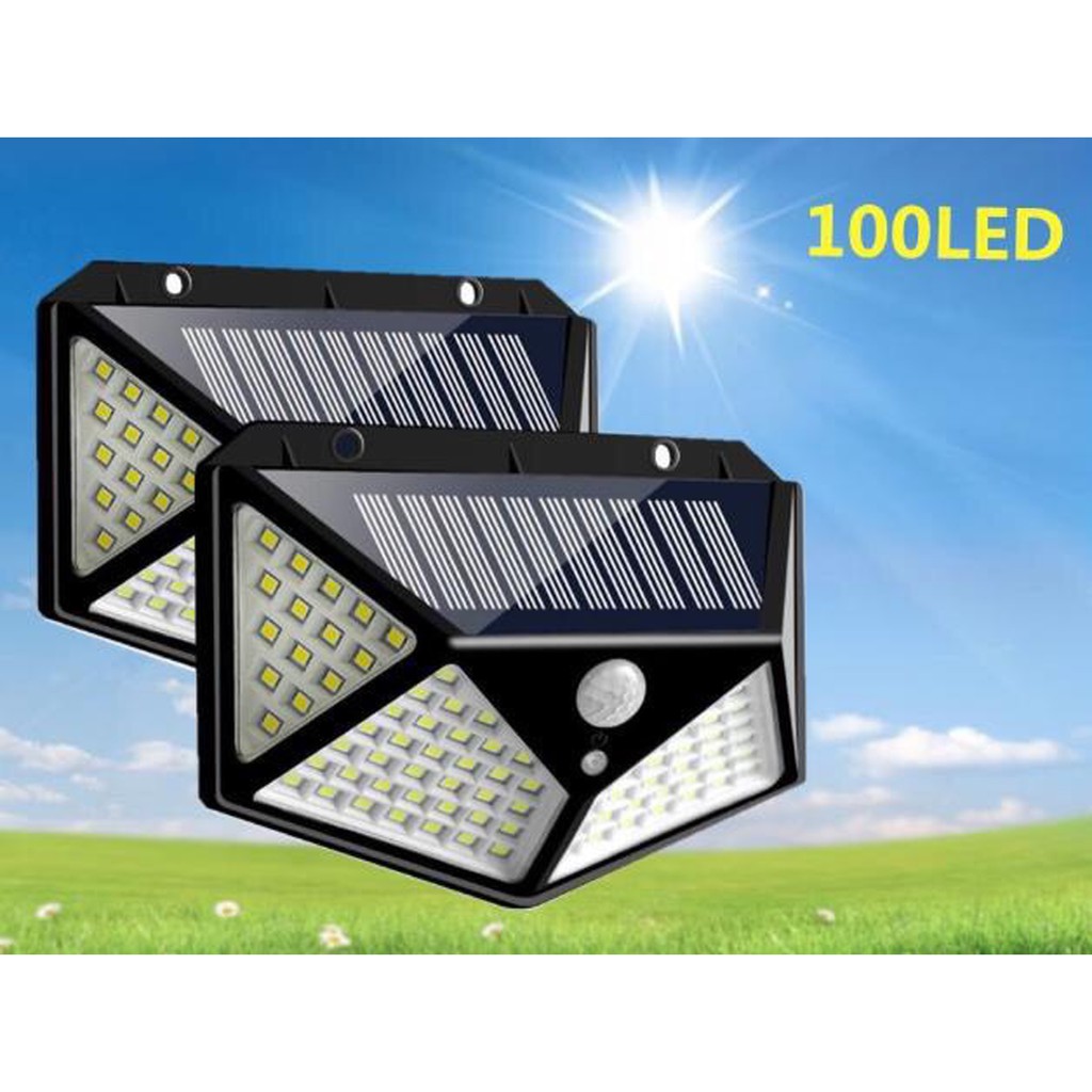 Đèn 100 led bóng cảm ứng năng lượng mặt trời (LOẠI CHẤT LƯỢNG CAO) bán đúng giá