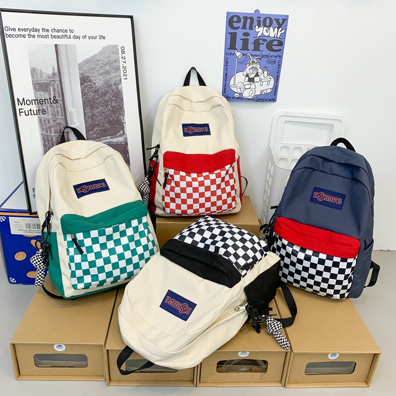 Ba lô PRETTYZYS dung tích lớn 14 inch phong cách Hàn Quốc 2022 cho bạn gái teen