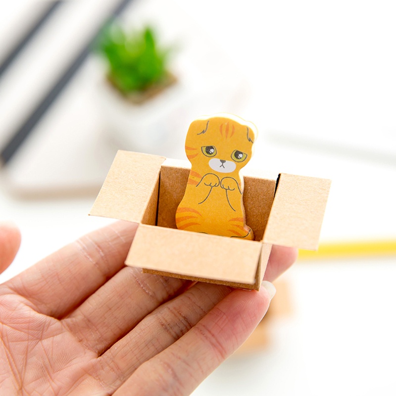 Giấy Dán Ghi Chú Đánh Dấu Trang Sách Hình Mèo Kitty / Chó / Mèo Dễ Thương