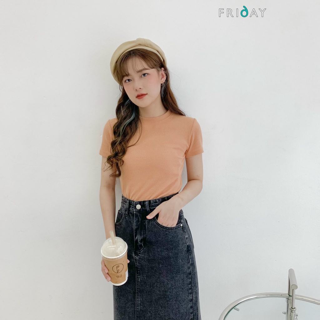 Áo croptop tăm co dãn nhiều màu ôm body freesize Friday