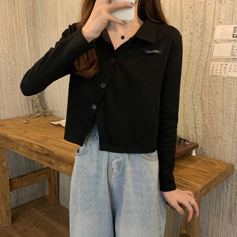 Áo Thun Polo Nữ Dài Tay Vạt Chéo Phối Cúc Thời Trang Sugal TOP NU 051V2