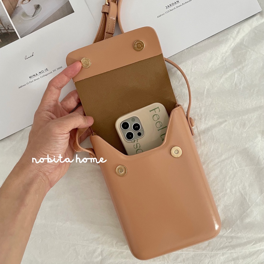 NOOBITA - Túi da hộp chữ nhật đeo chéo 7734