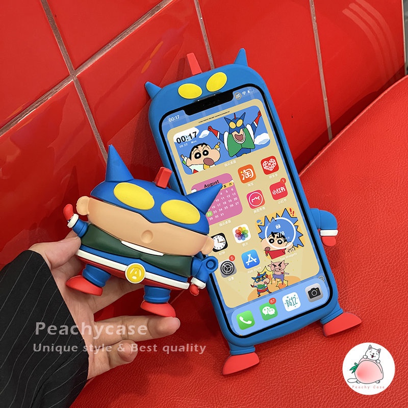 Ốp Điện Thoại Silicon Mềm Hình Cậu Bé Bút Chì 3D Chống Rơi Cho iPhone 14 13 12 Pro Max 11 Xr Xs Max X