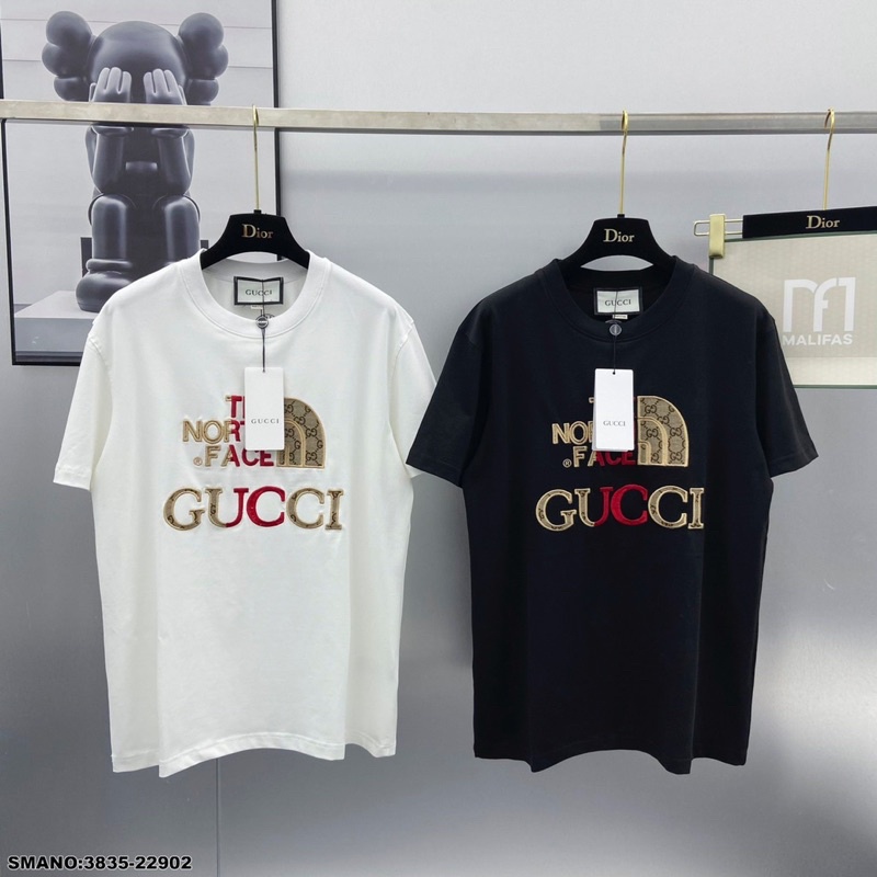 Áo phông nam thêu chữ THE NORTH FACE GC cao cấp cực trẻ trung năng động-Áo thun nam cao cấp hai màu trắng đen