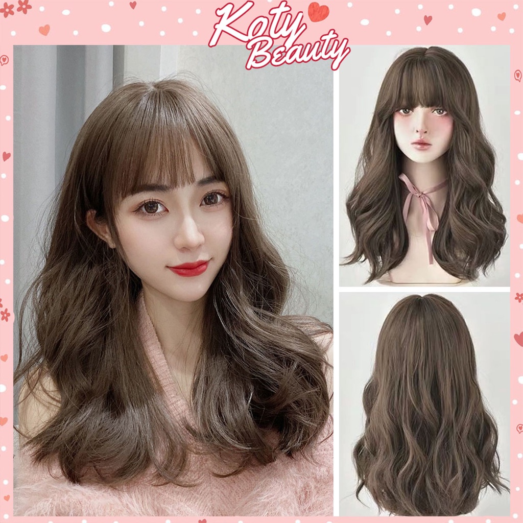 Tóc giả nguyên đầu ❤️KOTY BEAUTY❤️ tóc giả nữ cả đầu xoăn lơi TG67