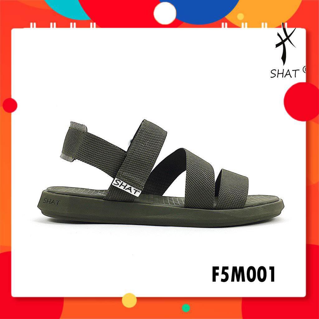 [Mã MSMALL1 hoàn 15% xu, tối đa 50K] Giày Sandal Shat F5 Full xanh rêu Unisex - F5M001 _aedws1 2gf3