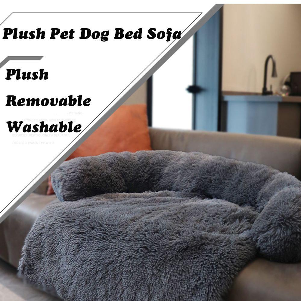 Vỏ Bọc Nệm Ghế Sofa Mùa Đông Bằng Vải Bông Ấm Áp Có Thể Tháo Gỡ Cho Thú Cưng Zaijie