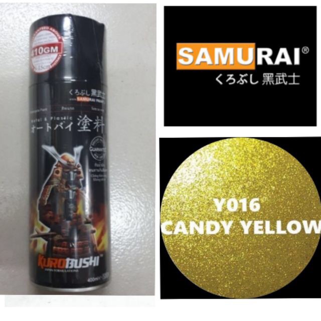 Y016 _ Sơn xit Samurai Y016 _Candy Yellow_ màu vàng kẹo Yamaha