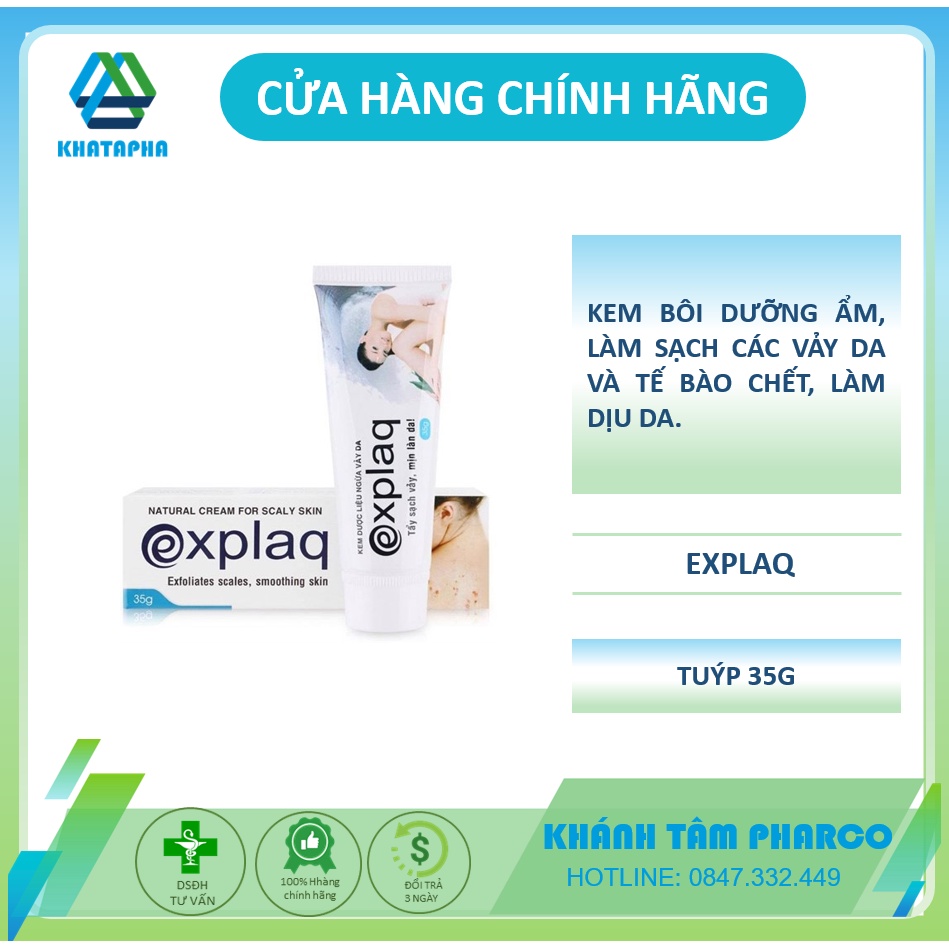 Kem Explaq làm mịn vảy da , á sừng!