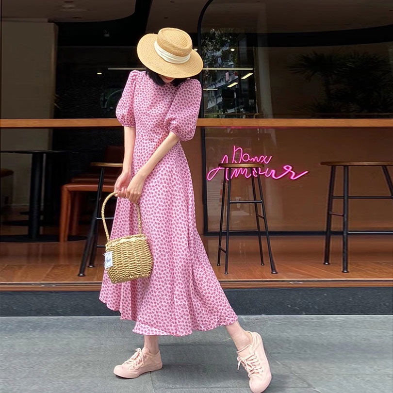 Đầm Hoa Tay Phồng Thời Trang Hàn Quốc Sành Điệu 2022