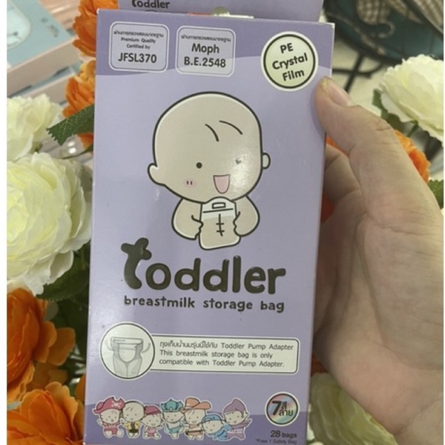 Túi trữ sữa Toddler hàng Thái Lan hộp 28 túi dung tích 250ml