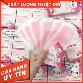 Miếng dán wax lông veet 10 miếng tặng kèm 2 gói dưỡng hàng nội địa Nga