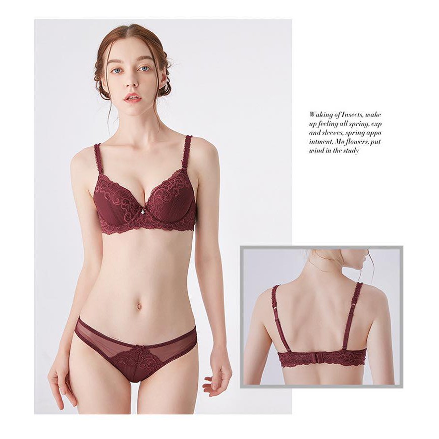 Set Bra Ren Nổi Dây Vai Mút Vừa 1333