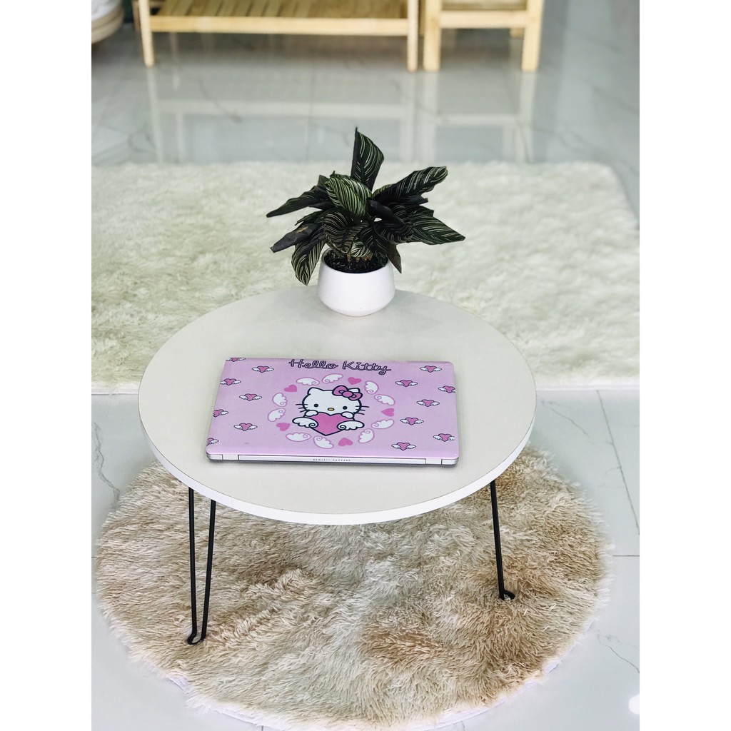 Bàn Tròn, Bàn Trang Trí, Bàn Soffa Ngồi Bệt Chân Xếp (ĐK 60cm)