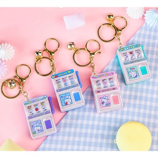Móc chìa khóa đồ chơi có chuông máy game mini xinh xắn