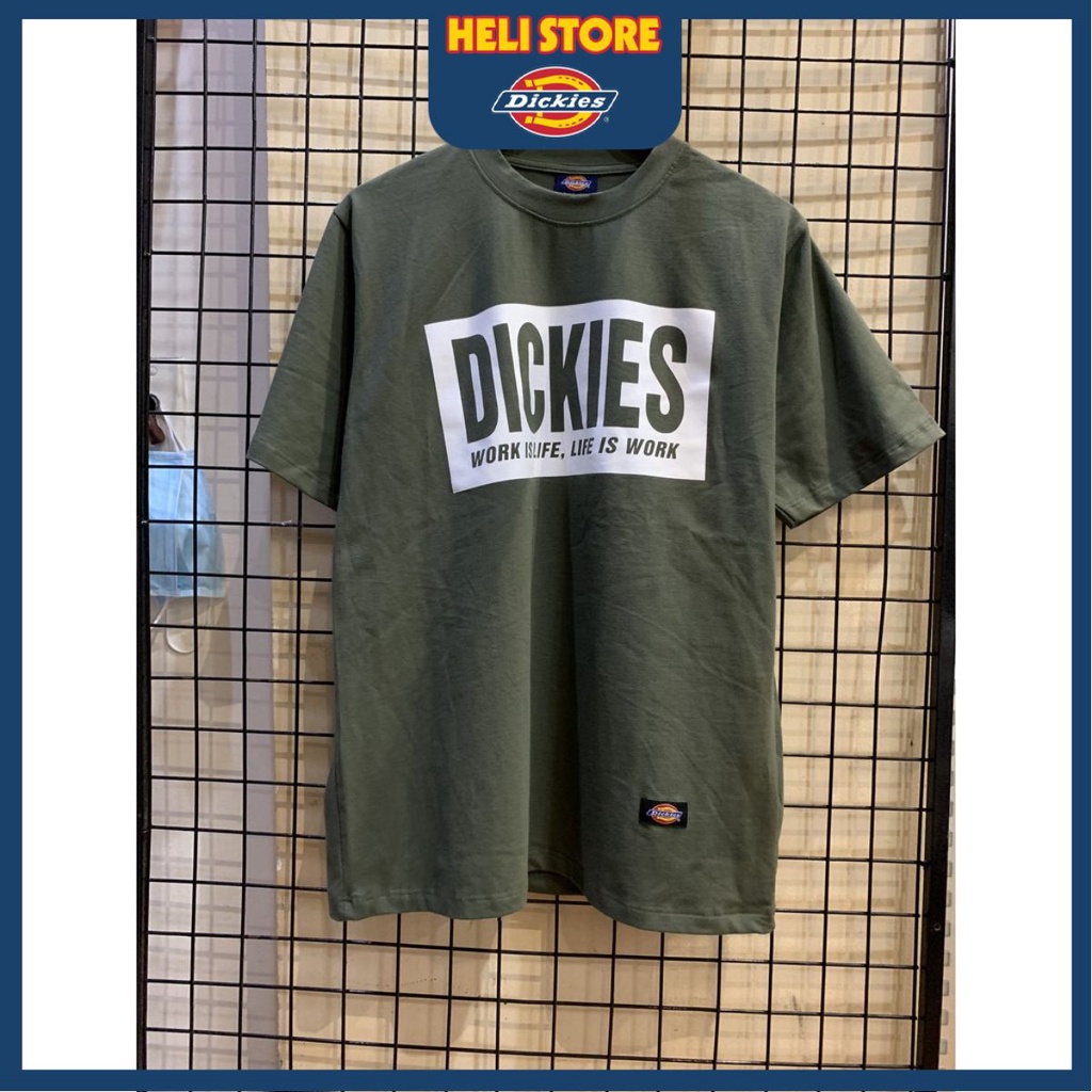 Áo thun Dickies chính hãng - Màu xám đậm - Cotton 100%, Form Unisex nam nữ
