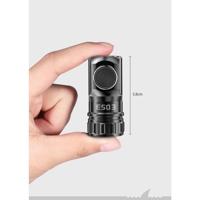 Smilingshark ES03 Đèn pin siêu sáng chống thấm nước sạc lại được cho cắm trại chạy bộ hoạt động ngoài trời chiến thuật