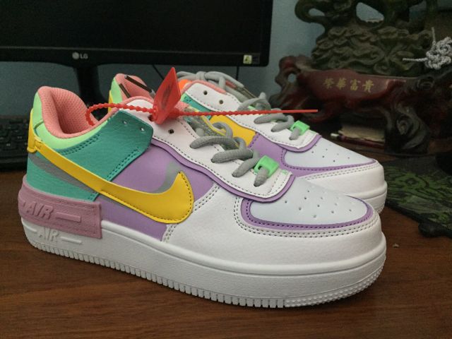 ( full box) Giày thể thao nữ AF cầu vồng bản Cao Cấp