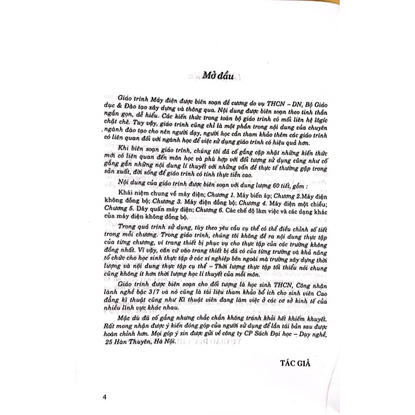 Sách - Giáo Trình Máy ĐIện ( Dùng Cho Các Trường Đào Tạo Hệ Trung Cấp Chuyên Nghiệp)