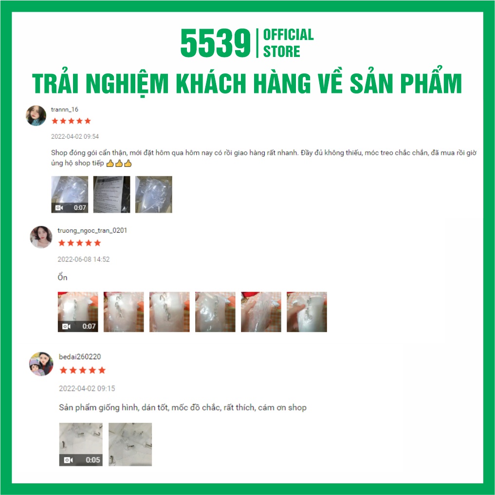 Móc dán tường chịu lực, bộ 5 móc dán tường siêu dính trong suốt đa năng thích hợp mọi bề mặt 6 x 6 cm giá rẻ - Shop 5539