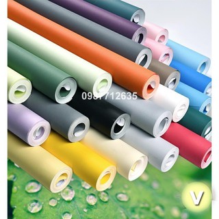 10m Giấy dán tường MỘT MÀU nhiều mẫu - khổ rộng 45cm (có sẵn keo)