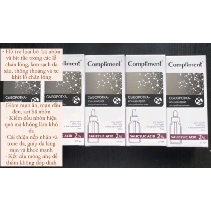 Serum Complinent 2% BHA giảm mụn của Nga