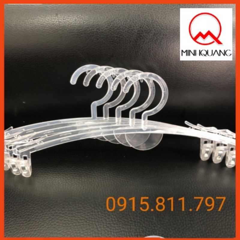 COMBO 10 móc kẹp đồ lót,tất,khăn,váy 2 dây,bra,.. màu trong suốt,kích thước dài 28cm