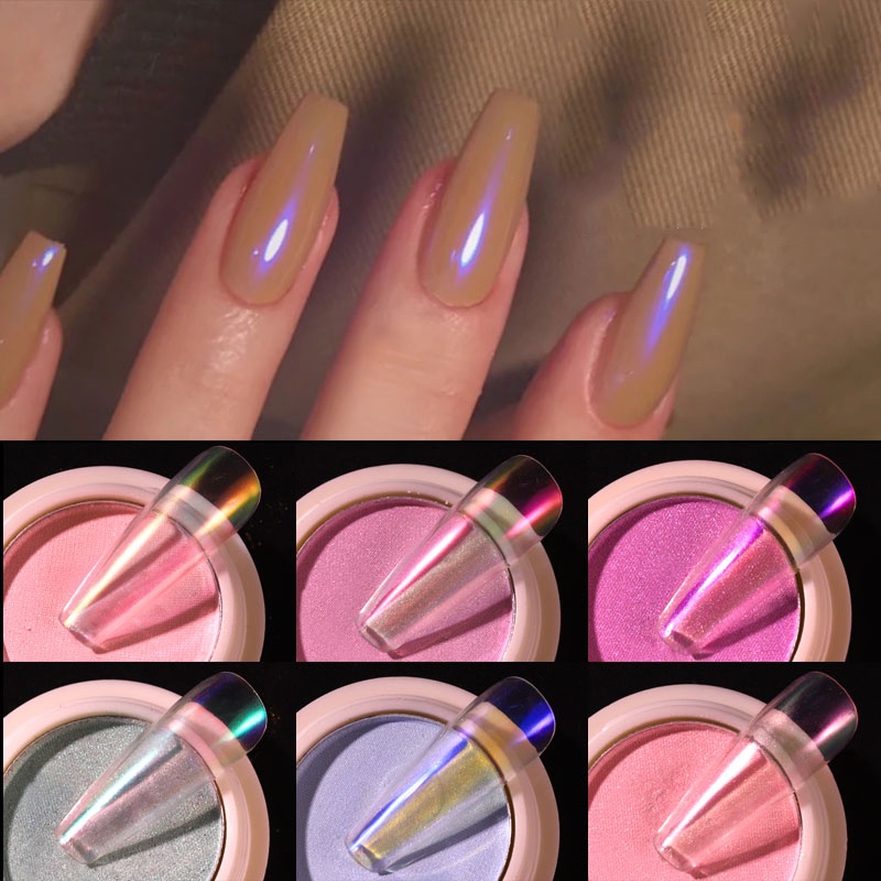 Hộp 1g bột neon MISSCHEERING trong suốt tráng gương trang trí móng tay nghệ thuật độc đáo