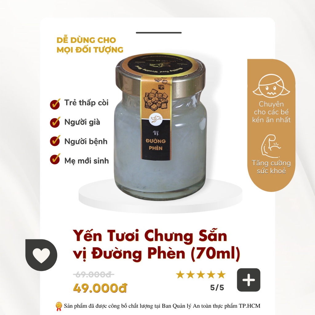 Lốc 6 Hũ Yến Chưng Đường Phèn (70ml) | BigBuy360 - bigbuy360.vn