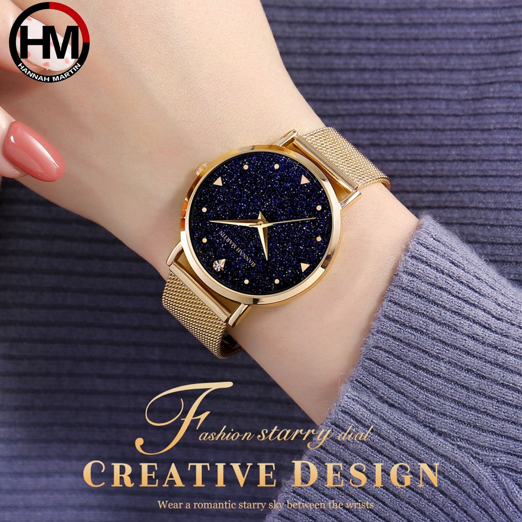 Hannah Martin đồng hồ nữ chính hãng dây đeo thép không gỉ bền, đẹp và thời trang cao cấp