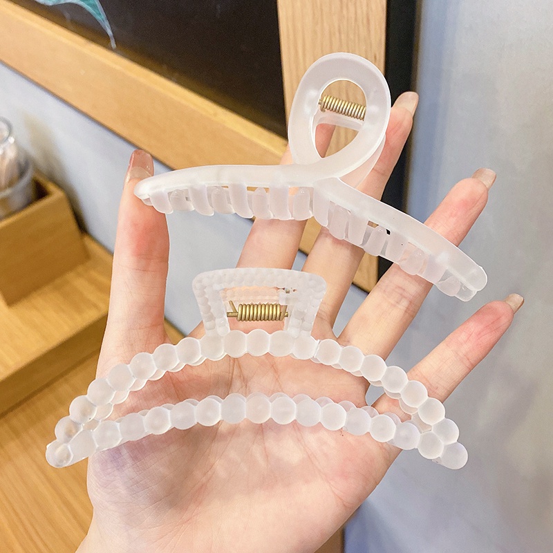 Kẹp tóc trong suốt thiết kế đơn giản phong cách Hàn Quốc cho nữ