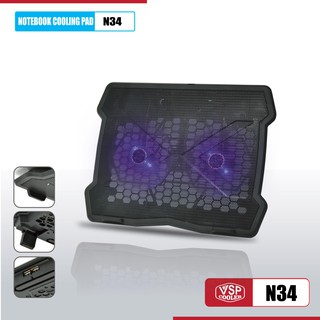 Đế tản nhiệt cho laptop Notebook cooler pad N34 LED