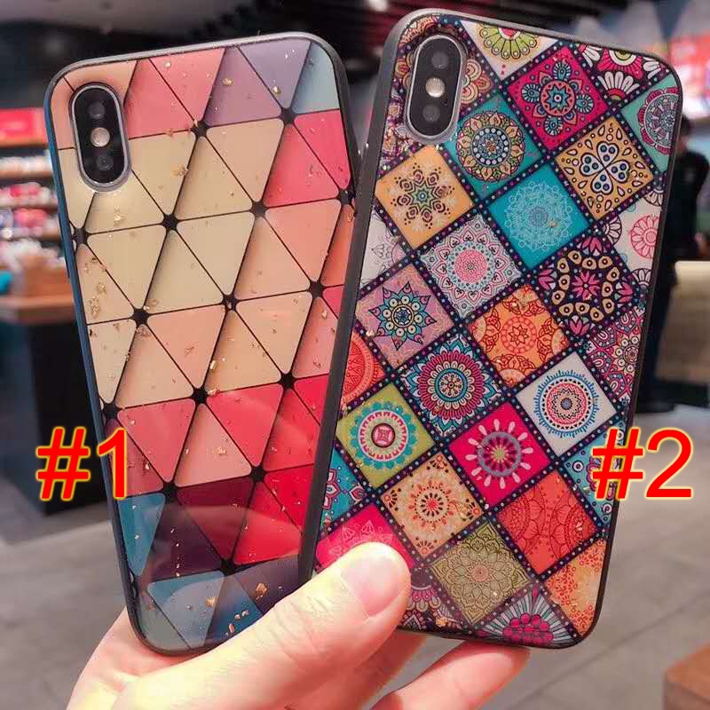 Ốp điện thoại họa tiết thổ cẩm hình học cho điện thoại iPhone 6 6S 7 8 Plus XS Max XR