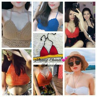 Bikini len sợi handmade hot trend hè thu 2018