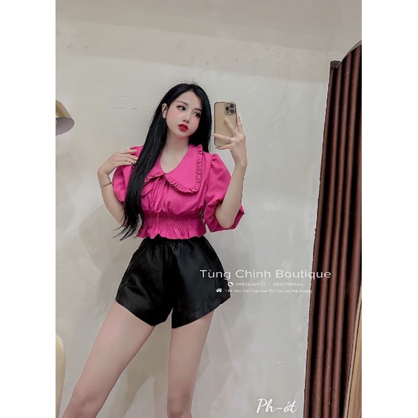 Áo chun eo tay bồng hàng QCL1