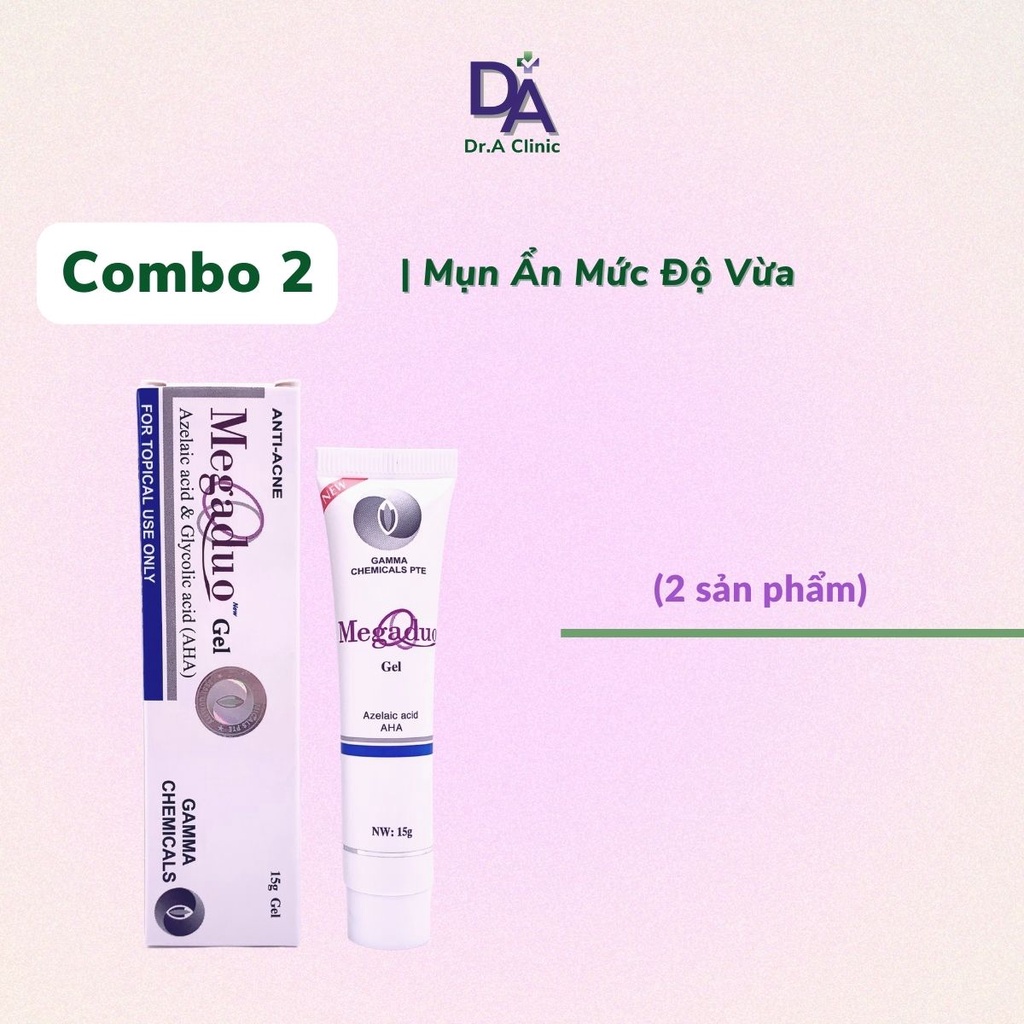 Combo Giảm Mụn Dr.A Clinic dành cho mụn ẩn, mụn đầu đen, mụn trứng cá hiệu quả dài lâu