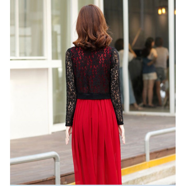 [MỚI VỀ] Áo khoác ren mỏng cardigan họa tiết dài tay có 2 màu đen và trắng | BigBuy360 - bigbuy360.vn