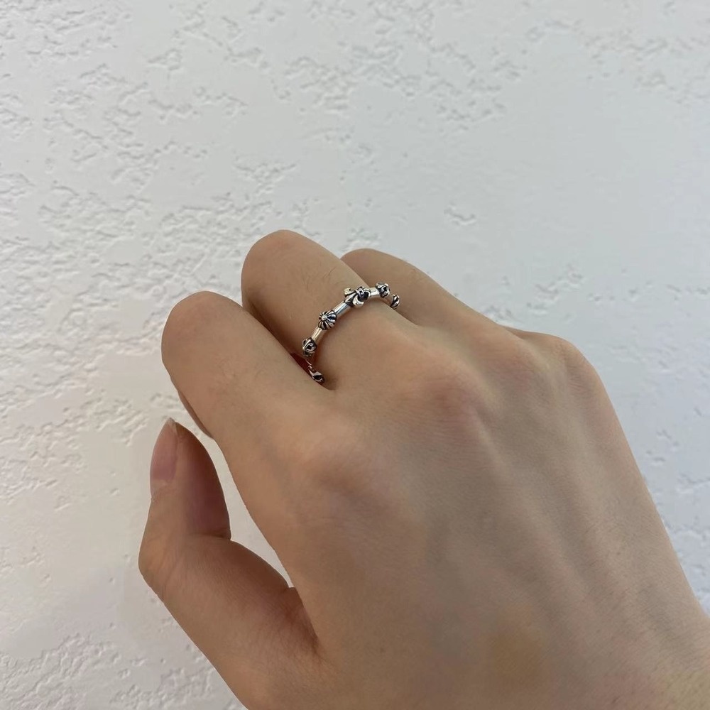 Nhẫn Hở Bạc S925 Họa Tiết Hình Học Phong Cách Hiphop Thời Trang Hàn Quốc Cho Nam Nữ