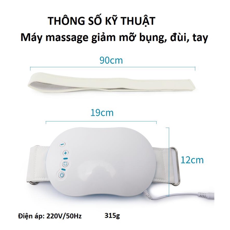 Đai massage, đai mat xa giảm mỡ bụng cao cấp Magic, đánh tan mỡ bụng, đùi, tay, chân. Cho bạn cơ thể thon gọn, săn chắc