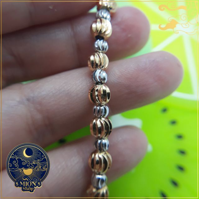 [LC01]Lắc chân bi 2 màu vàng trắng cao cấp sang trọng | BigBuy360 - bigbuy360.vn
