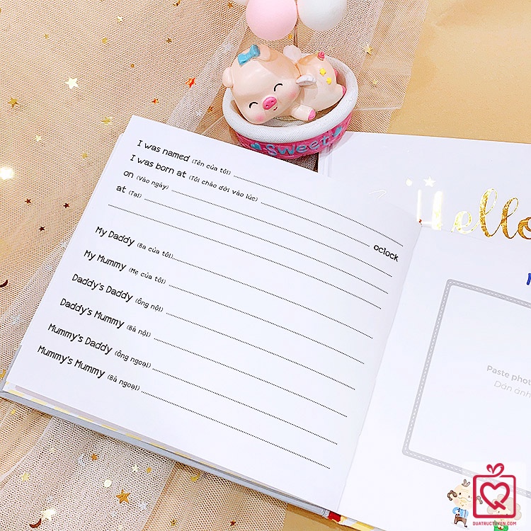 Sổ nhật ký cho bé Hello Baby - Lưu giữ những khoảnh khắc đầu đời đáng nhớ