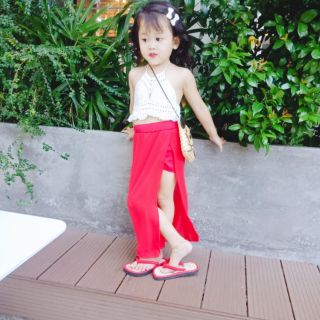 Áo croptop len móc cho bé