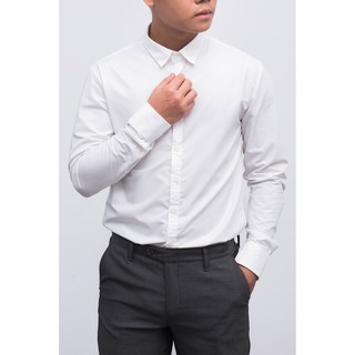 ÁO SƠ MI NAM TRẮNG TRƠN PHONG CÁCH KOREA, CHỐNG NHĂNG CHỐNG XÙ