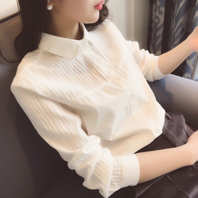 Áo sơ mi cổ Hàn quốc trẻ trung