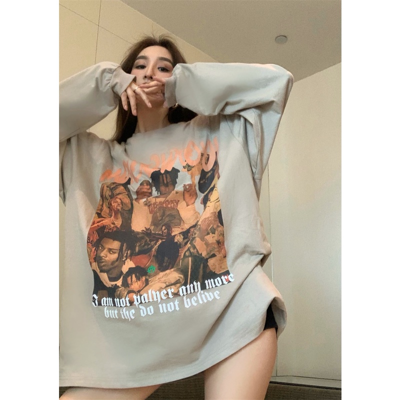 Áo Thun Chống Nắng Dáng Rộng In Họa Tiết Phong Cách Cổ Điển Thời Trang Cho Nữ | BigBuy360 - bigbuy360.vn