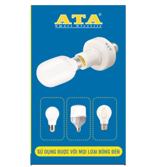 Đui đèn điền khiển từ xa 50m hẹn giờ tự động tắt ATA - ATA E27DK