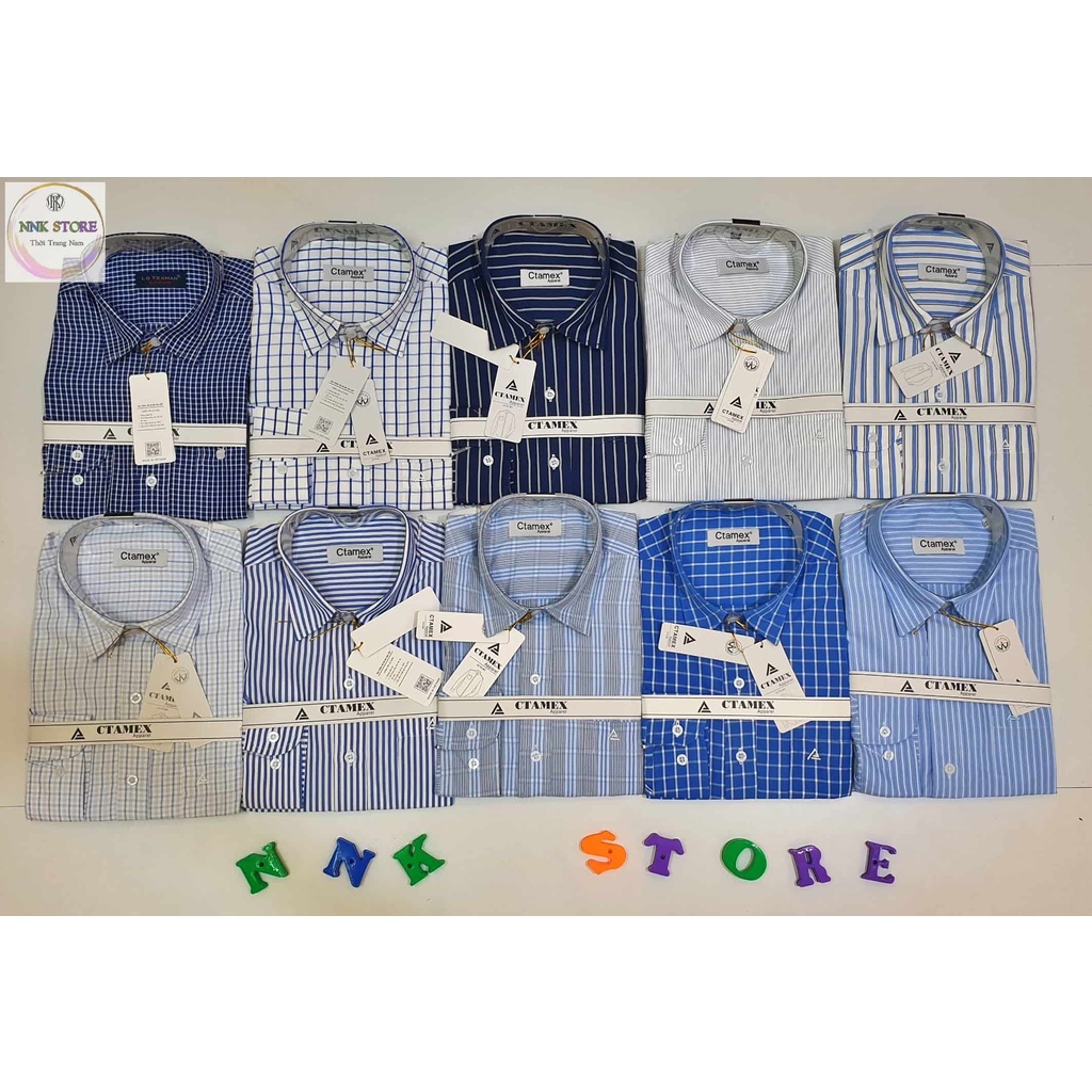Áo Sơ Mi Nam Trung Niên Dài Tay Kẻ Sọc Chất Cotton Mềm Mại Công Sở NNKSTORE Size Từ 50kg - 85kg