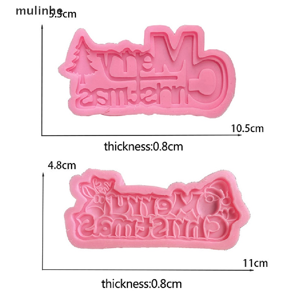 1 Khuôn Silicone Làm Bánh Hình Bảng Chữ Cái Giáng Sinh DIY