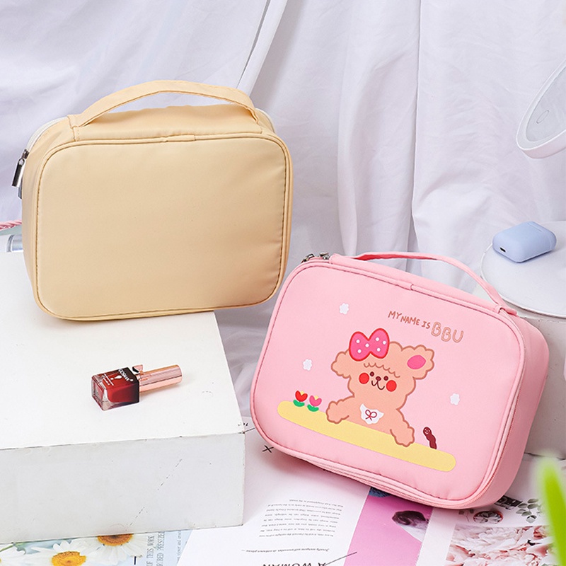 [Hàng mới về] Túi đựng mỹ phẩm bằng nylon chống thấm nước sức chứa lớn tiện lợi cho nữ